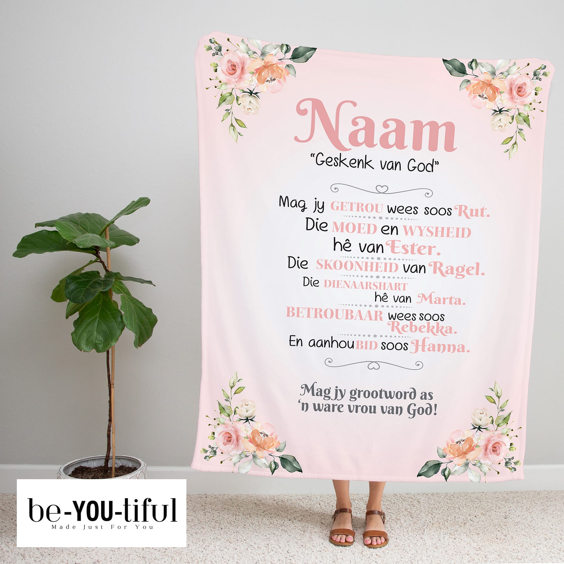Afrikaans Kleindogter Gebed Blanket BeYOU tiful